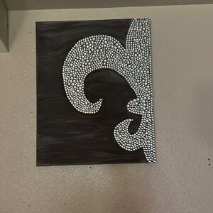Handmade bedazzled fleur de lis